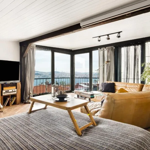 Panoramic Sea View Loft with Terrace BBQ, hotel in Istanbul