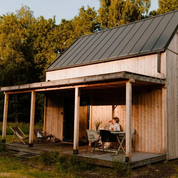 LasHouse - Nowoczesna stodoła z widokiem na las, hotell sihtkohas Bronków