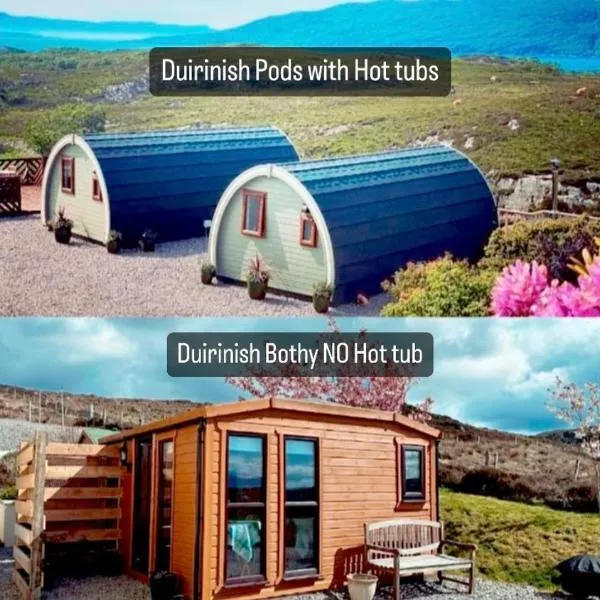 Duirinish Pods with Private Hot Tubs and Duirinish Bothy with No Hot Tub, hotel in Plockton