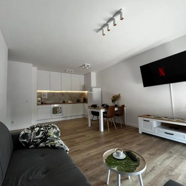 Leaf Apartament Łódź prywatne miejsce parkingowe, hotel in Łódź