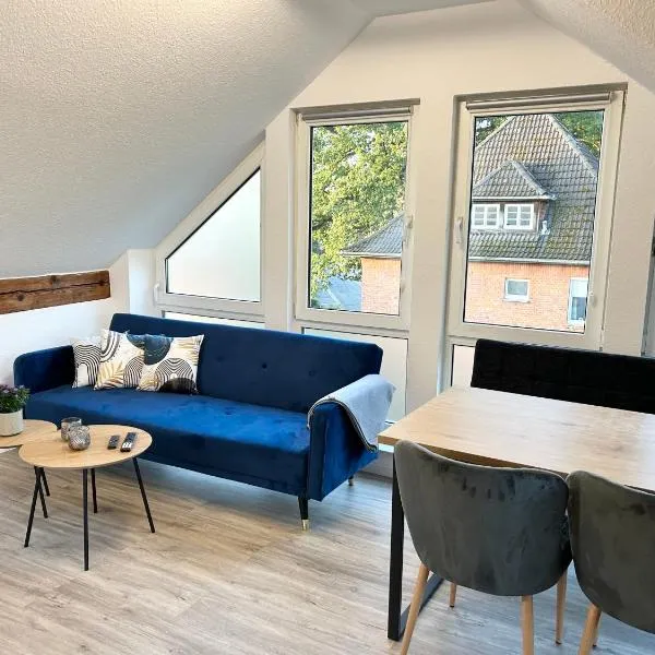 LGH-Moderne, ruhige Wohnung, Nähe zum Flughafen und Autobahn, 24h-self-check-in, vollausgestattet, DisneyPlus, Waschmaschine: Langenhagen şehrinde bir otel