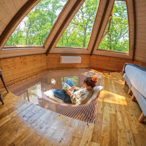 Nid'en'Ô cabanes et spa Lot et Dordogne、Lamothe-Fénelonのホテル