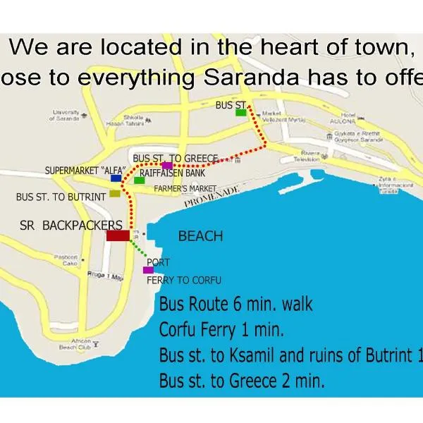 Saranda Backpackers, hotel in Sarandë