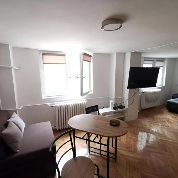 Nov apartman u mirnoj ulici u centru Beograda, hotel v Bělehradě