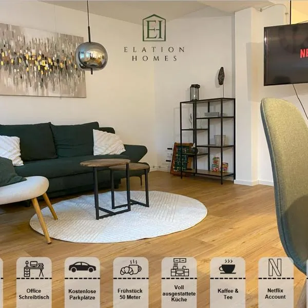 traumhafte Business & Relax Wohnung direkt im Stadtkern Oettingens by Elation Homes, hôtel à Oettingen in Bayern