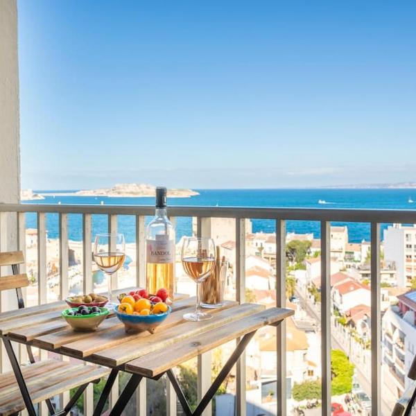 Dream Ocean View with Balcony Close to Beach, Marseille