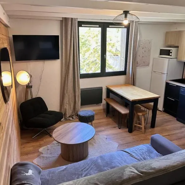 Studio avec mezzanine aménagée 2min des pistes, avec 1 chambre et 1 coin montagne, hotell i Vars