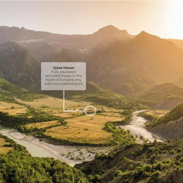Secluded house Vjosa river, hotell sihtkohas Kanikol