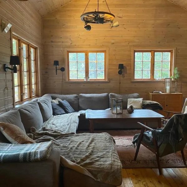 Traditionale Norwegian mountain cabin Passebekk Skrim Karibu no water connection, hôtel à Kongsberg