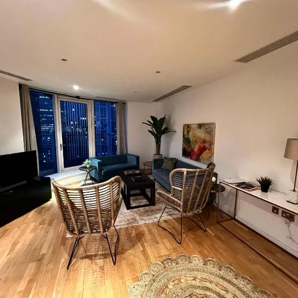Panoramic view in Canary Wharf Penthouse，位于伦敦的酒店