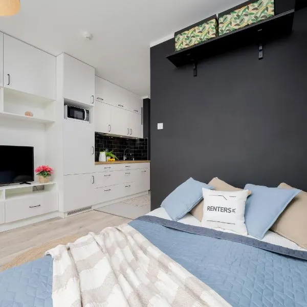 Piękne Studio z Balkonem dla 2 osób w Warszawie by Noclegi Renters, hotel in Warsaw