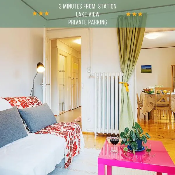 Le bananier sur le lac avec terrasse et parking privé: Le Chenit şehrinde bir otel