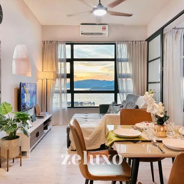Zeluxo #JQ02 Jesselton Quay Tower 2 Level 10-2 BR 1 Bath, Seaview, hotell Kota Kinabalus