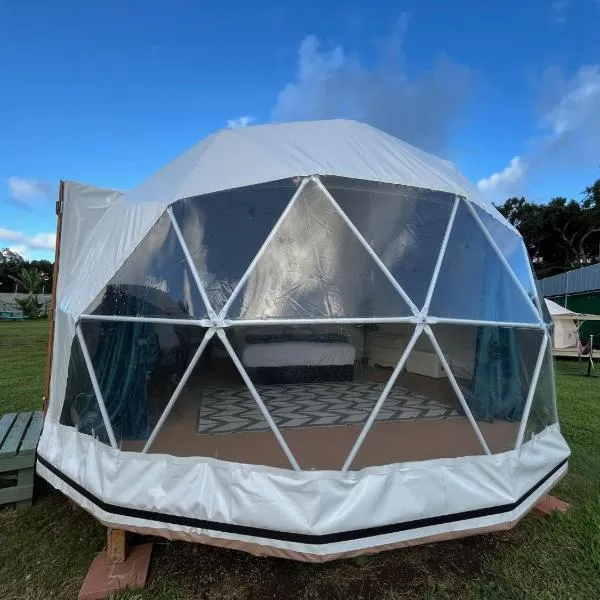 Spacious Dome Tent Glamping Camping Laie North Shore Oahu, hotel in Laie