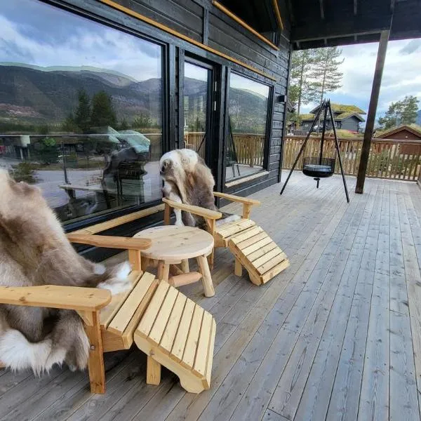 Elegant black chalet with top amenities in Vrådal, hotel in Vradal