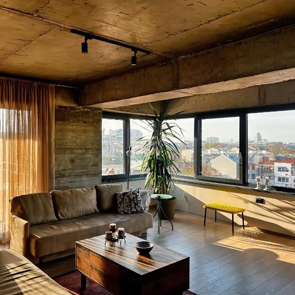 Central Industrial Penthouse with Panoramic Views by Parkside Boutique Apartments, Skopje