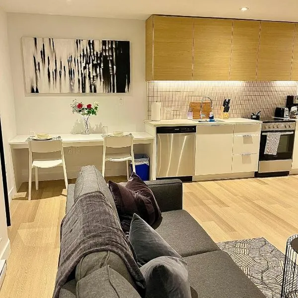 Modern 1BR Condo w Balcony Free Parking & Gym Near Metro & Downtown, hotel in Montréal