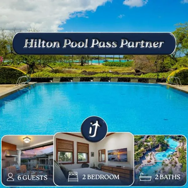 Hilton Pool Pass Included, Kolea - Luxe Penthouse, Walk to Beach, hotelli kohteessa Waikoloa