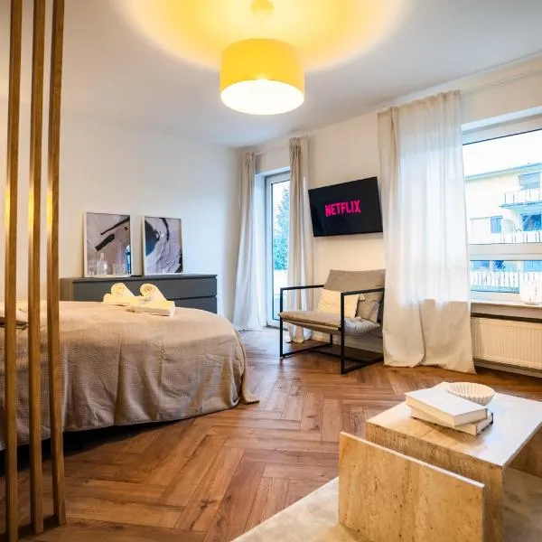 1 BR Studio - ZENTRAL - TERRASSE - KÜCHE - WIFI - BUSINESS - RUHIG, hotel v destinaci Wiesbaden