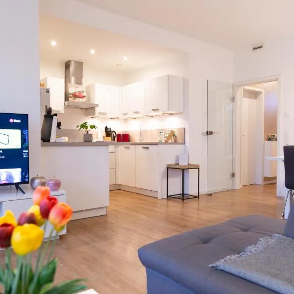 MiCasa OL - Deluxe Apartment mit Stil - Carport Stellplatz - Küche - WLAN - 3,7 KW Steckdose für E Auto - Terrasse, hotel in Oldenburg