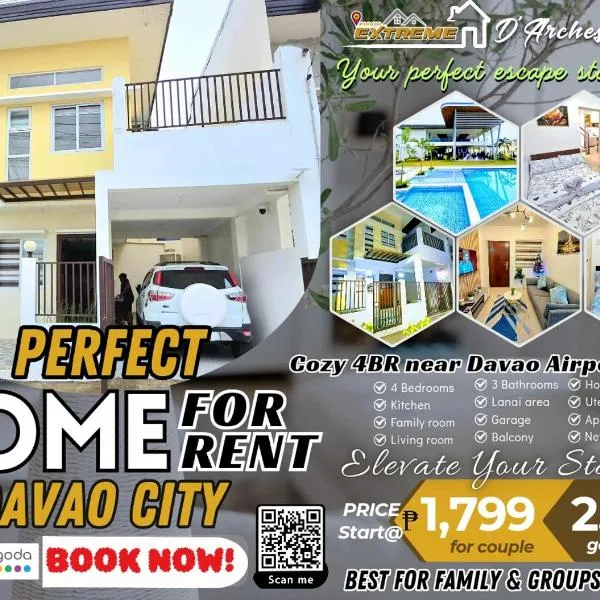 Cozy 4BR Diamond near Airport D'Arches Place, Hotel in Davao City