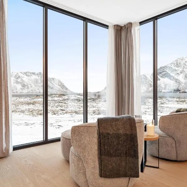 Panoramautsikten Lofoten with Jacuzzi, hotel in Kleppstad