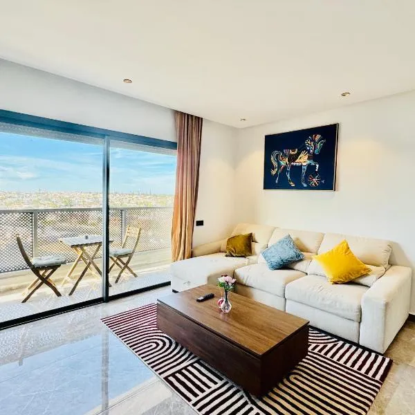 Chic Apartment in Casa Finance District -Open view - Fast WIFI，位于卡萨布兰卡的酒店