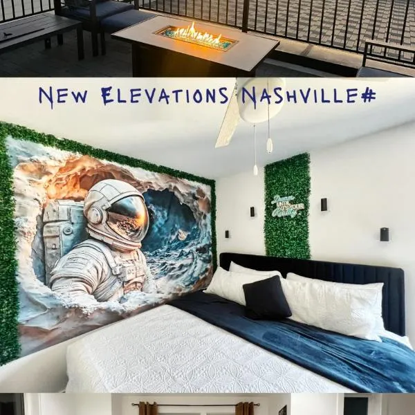 New Elevations Rooftop 5 Min to Downtown Nash, hotel in Nashville