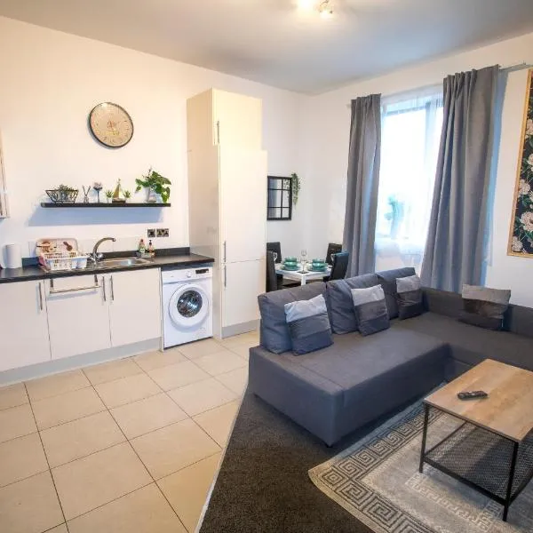 Ideal for groups - Modern 2 Bedroom Apartment - Free Parking, Transit links, Close to Stadiums, hotel i Manchester