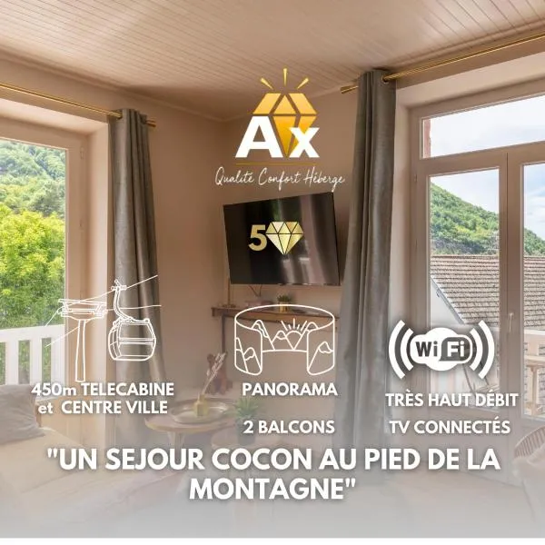 Le Grillon de Pongo Elegant T2 avec balcons, hotel in Ax-les-Thermes