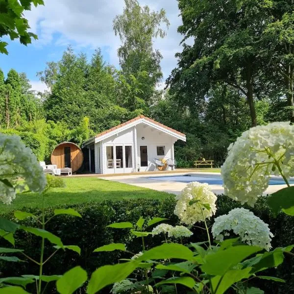 Cozy tiny house with swimming pool & outdoor sauna, hotel in Waasmunster