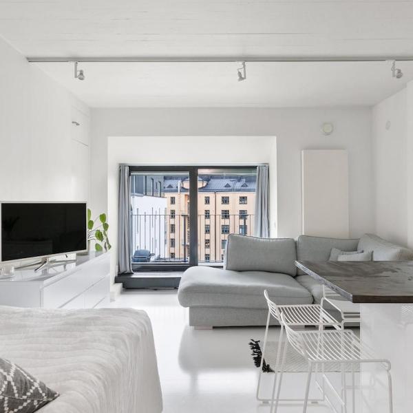 Scandinavian attic apartment in the city center, Helsinki