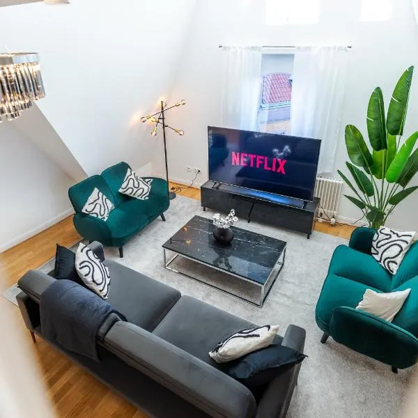 nestup - 130 qm Maisonette-Penthouse - Dachterrasse mit exklusivem Panoramablick, Hotel in Hannover