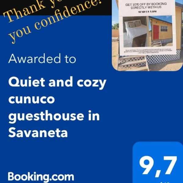 Quiet and cozy cunuco guesthouse in Savaneta, hotel u gradu 'Savaneta'