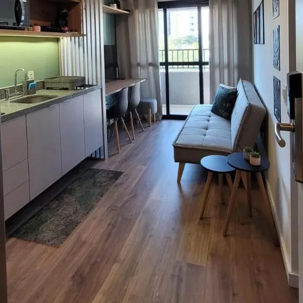 MOEMA54 - Studio novo e completo na melhor localização de Moema, ao lado do Shopping Ibirapuera, hotel in Sao Paulo