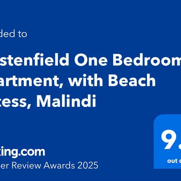 Westenfield One Bedroom Apartment, with Beach Access, Malindi, hotel in Malindi