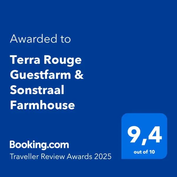 Terra Rouge Guestfarm & Sonstraal Farmhouse, hotel in Koës