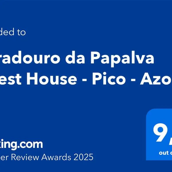 Miradouro da Papalva Guest House - Pico - Azores, ξενοδοχείο σε São João
