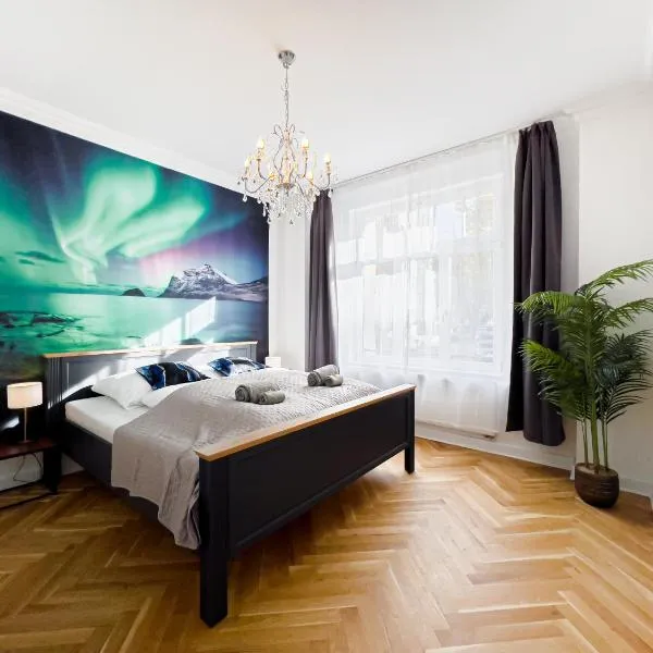 Leipzig में, होटल Erstklassiges Ferienapartment Citynah mit 1 Schlafzimmer - WiFi, TV, Küchenzeile, Waschmaschine&Trockner