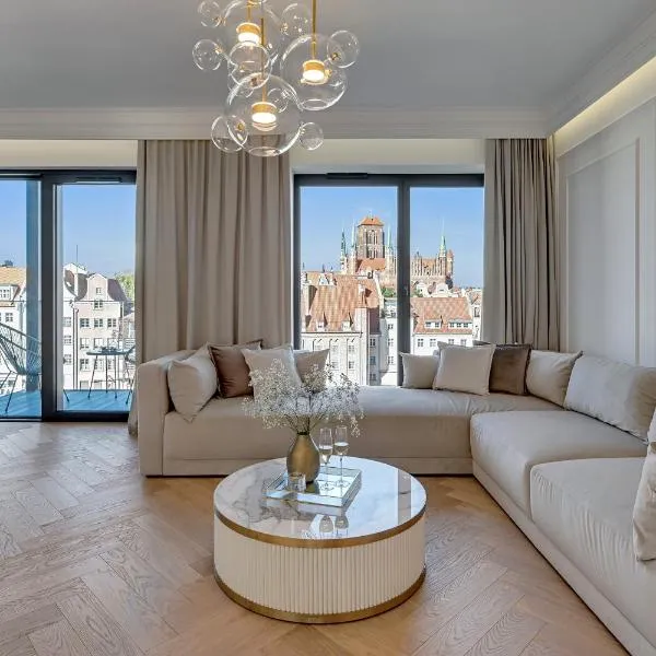 DEO PLAZA Premium Suites & Riverside by Downtown Apartments, hotel v Gdaňsku