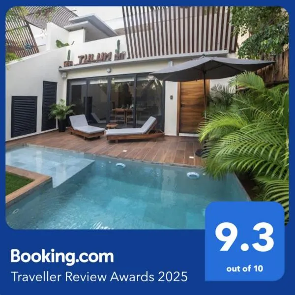 Villa Paradise Tulum Veleta 4BR private pool & jacuzzi、トゥルムのホテル