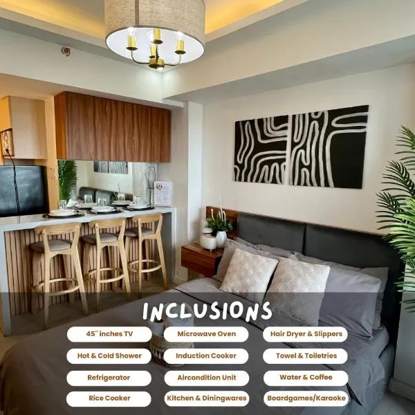 Studio for Couples with Mt Arayat View with Netflix, Karaoke & Boardgames，位于圣费尔南多的酒店