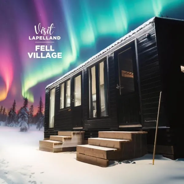 Landscape Cottages - Fell Village XL with a Mountain View, Fireplace, Sauna, Kitchen, hotel in Luosto