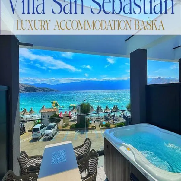 Villa San Sebastian-direct sea view, hotel in Baška