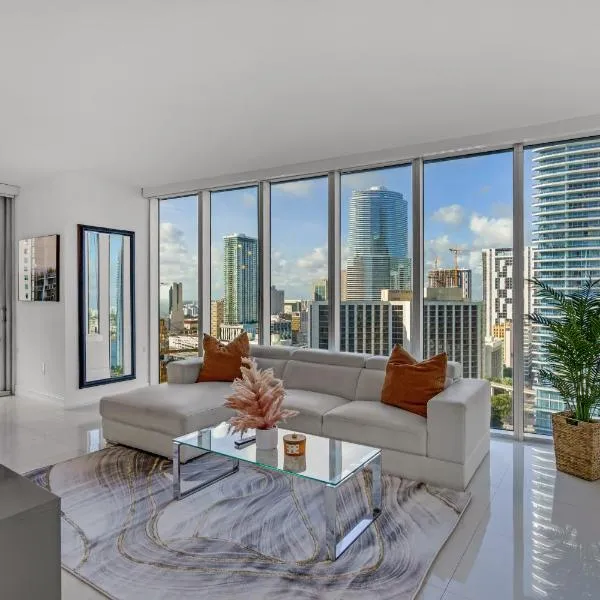 icon Brickell 2 bed 2bath at W residence, hotel in Miami