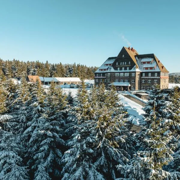 Naturhotel Sachsenbaude Oberwiesenthal - Indoor-Pool & Outdoor-Whirlpool、クアオルト・オーバーヴィーゼンタールのホテル
