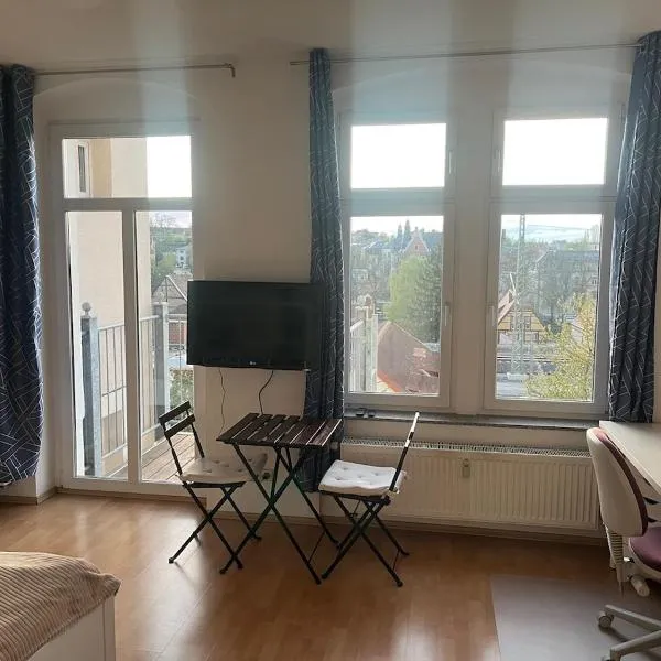 helle 1Raum Wohnung Apartment mit Balkon und Küche, hotel in Dresden