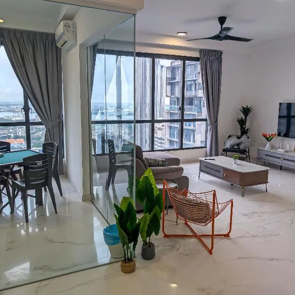 Sky88 Seaview 4BR Indoor Pool-Mahjong-Netflix, hotel in Johor Bahru