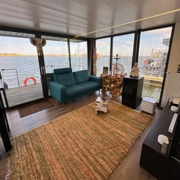 Exclusieve Houseboat La Mare 12 x 5 m, vanaf 13 januari 2026 met sauna en hottup, ξενοδοχείο σε Maasbommel