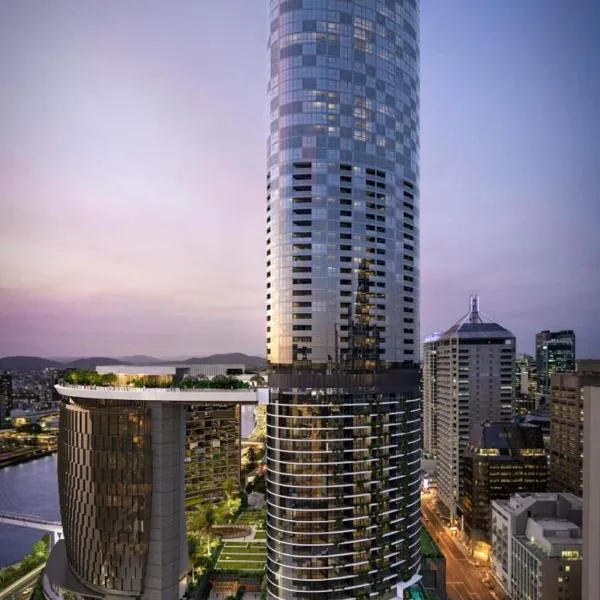 CBD Queen wharf apartment with views pool and gym, hotel in Brisbane